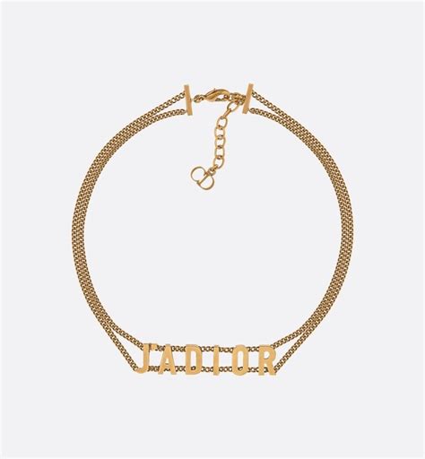 dior choker silber|J'Adior Choker Metall mit Antikgold.